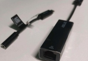USB para caso de rede + Type C para aux