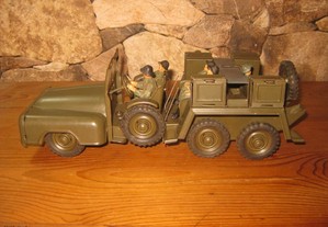 Antigo WW2 brinquedo alemão HAUSSER carro lata LINEOL ELASTOLIN 1940s