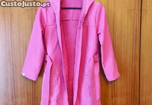 Roupão de natação com capuz em microfibra para criança - Rosa