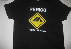 T-shirt com piada/Novo/Embalado/Preto/Modelo 5