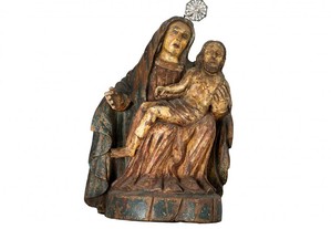 Escultura Pietà Nossa Senhora Piedade Arte Sacra século XVII