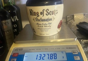 Whisky king of Scots proclamation garrafa de Porcelana