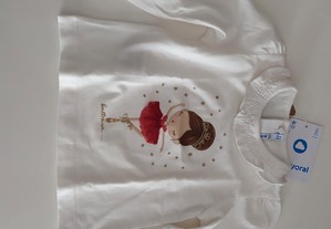 T shirt novo Mayoral mangas compridas menina 12 meses