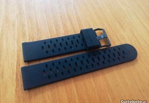 Bracelete 22mm em silicone (Nova) preta