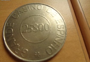 Ficha de Casino de Espinho 25$00 Oferta Envio Reg.