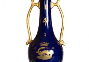 Jarra porcelana Limoges azul Château de Chambord 1853