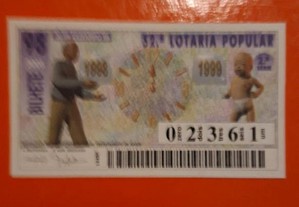 Bilhetes Lotaria Popular 1998/99 - 2000/1