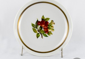 Prato decorado com cerejas e friso dourado Porcelana Artibus
