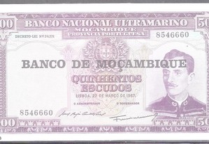 Nota Moçambique - 500 Escudos 1967 Nao Circulada