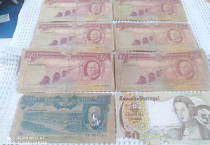 Notas antigas de Angola, o preço de 2EUR é por elas todas