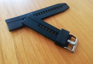 Bracelete 22mm em silicone, GT (Novo) preta