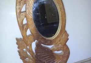 espelho de madeira