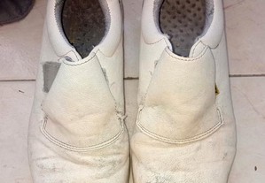 Sapato de biqueira de aço branco 38, usados