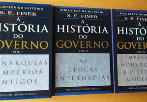A história do governo, S. E. Finer (3 vols)