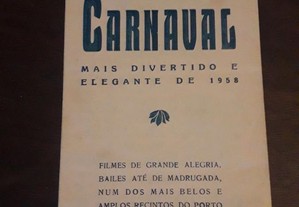 Programa Cinema Trindade Carnaval de 1958