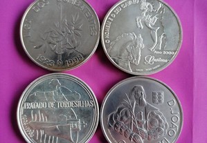 4 moedas prata de 1000 escudos