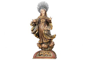 Escultura Imaculada Conceição Arte Sacra século XVIII