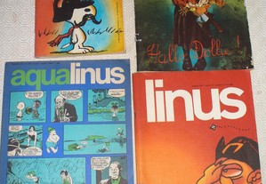 revistas bd: Linus, Aqualinus, Eerie, Stripschrift's, Hulk