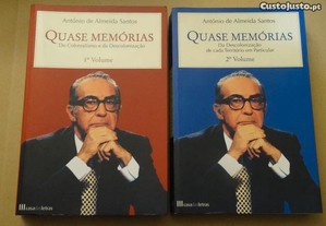 "Quase Memórias" de António de Almeida Santos - 2 Volumes - 1ª Edição