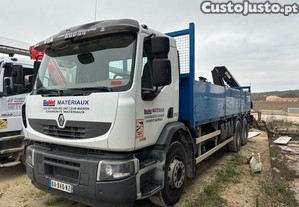 Renault kerax 380 6x4 estrado grua radio comando 