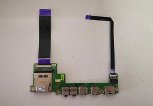 Portas USB e leitor de cartões Toshiba T130