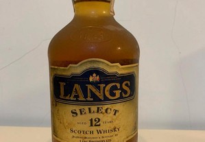 Garrafas Antigas - Whisky Langs 12 anos