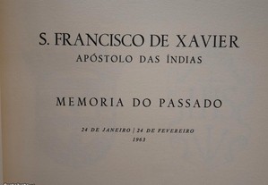 S. Francisco Xavier Apostolo das Indias.