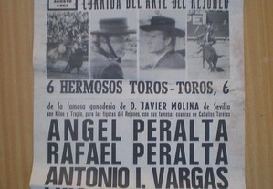 Cartaz tourada Plaza de Toros de Santa Olalla 1981