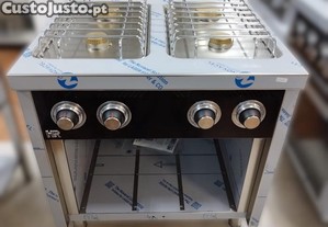 Fogo a gs sobre base aberta c/ 4 queimadores s/ chama piloto (800x750x850mm)