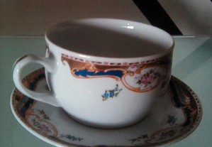 Chávena e pires porcelana Limoges