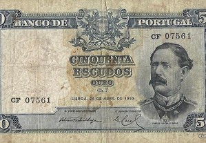 Nota de 50 escudos 1953