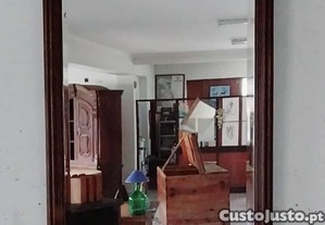 Antigo Espelho Biselado (VINTAGE). Moldura Madeira Extica RESTAURADA!