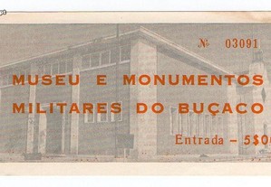 Museu do Buçaco - bilhete antigo