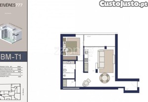 Apartamento T1 Em Matosinhos Sul.
