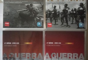 Conjunto de 4 dvds sobre a guerra- Rtp..Raros.Originais