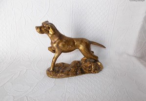 Figura Escultura de Cão em Bronze