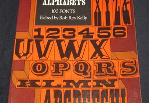 Livro Wood Type Alphabets 100 Fonts
