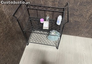Puff estante e banco de pedicure