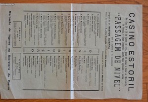 Casino Estoril - folheto publicitário - 1942