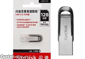 SanDisk-Ultra Flair CZ73 USB 3.0 Flash Drive de 64GB, Novo.