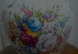 Pote / vaso em porcelana Artibus, decoração floral