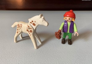 Figuras Playmobil - Menina e Potro