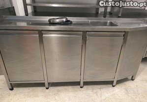 Bancada Inox Industrial Pia de Lavagem