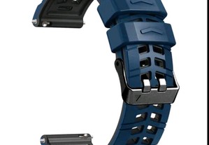 Bracelete Silicone Azul 22mm