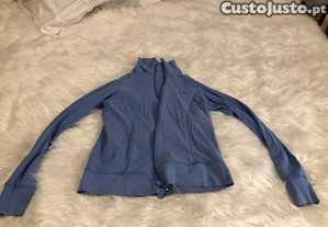 casaco azul com fecho tamanho m