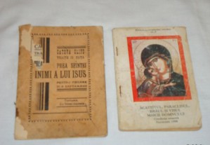 Dois livros antigos religiosos