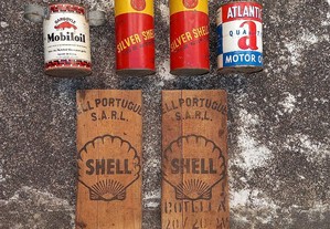 Antiga placa madeira Shell Portuguesa Sarl (RARA)