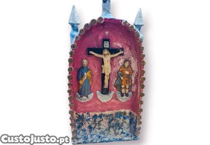 Alminhas Barro Policromado   Sculo XIX, Escola Popular Norte Portugal (43 cm)