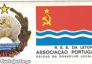 Autocolante - R. S. S. da Letonia - Associação Portugal-URSS - Edição do Conselho Local de Almada