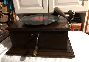 gramofone em madeira antigo polifone